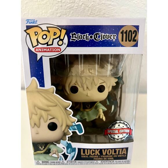 Funko Pop! Black Clover LUCK VOLTIA #1102 CHASE Glow Exclusive In Protector - Picture 1 of 5
